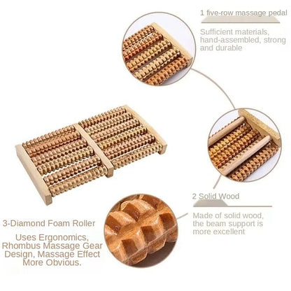 Wooden Foot Massager Roller